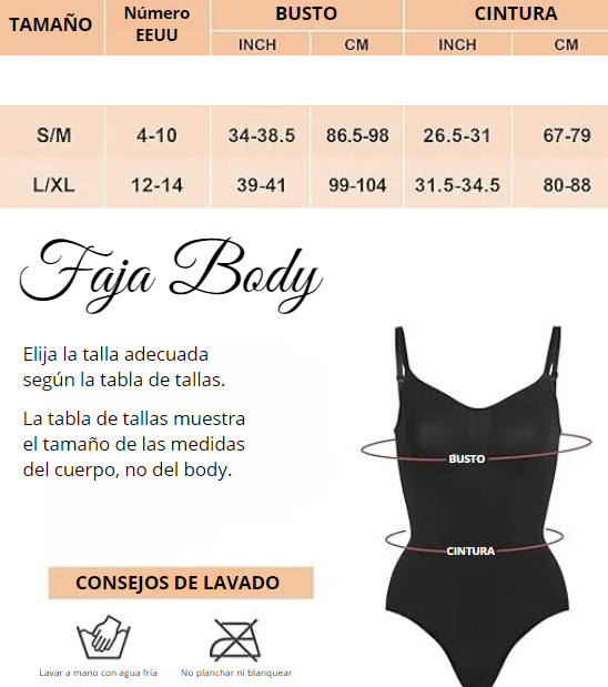 Faja Body Moldeadora: ¡Mejora tu figura en segundos!✨